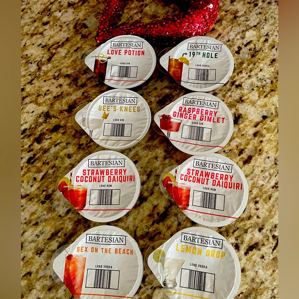 Bartesian gin rum vodka variety pods/capsules